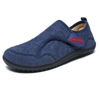SMajong Zapatillas de Estar en Casa Hombre Invierno Mujer Pantuflas Antideslizantes Zapatos Cálido Cómodo de Planos Azul 39 EU