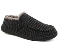 SMajong Zapatillas de Estar por Casa Hombre Invierno Cálido Pantuflas Zapatos con Antideslizante Suelo para Interior y Exterior Negro Rojo 42 EU