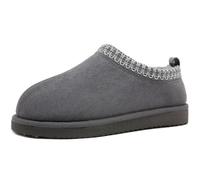 SMajong Zapatillas de Estar por Casa Mujer Hombre Invierno Pantuflas Interior de Memoria Zapatos de Algodón Gris 38 EU