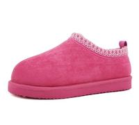 SMajong Zapatillas de Estar por Casa Mujer Hombre Invierno Pantuflas Interior de Memoria Zapatos de Algodón Fucsia 37 EU