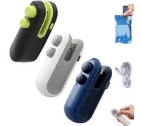 Small 2-in-1 Rechargeable Magnetic Snack Sealer Household Mini Sealing Machine, Portable Mini Bag Sealer and Cutter Rechargeable, Mini Snack Bag Sealing Machine, For Snacks & Food Storage (3Pcs)