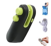 Small 2-in-1 Rechargeable Magnetic Snack Sealer Household Mini Sealing Machine, Portable Mini Bag Sealer and Cutter Rechargeable, Mini Snack Bag Sealing Machine, For Snacks & Food Storage (Black)