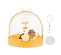 Small Animal Carrier - 7.17 Inches Travel Cage for Hamster Bunny Hedgehog Gerbil, Pet Carry Case with Water Bottle, Portable Supplies for Bird Chinchilla Camping Fishing Walking