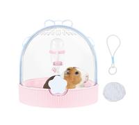 Small Animal Carrier - 7.17 Inches Travel Cage for Hamster Bunny Hedgehog Gerbil, Pet Carry Case with Water Bottle, Portable Supplies for Bird Chinchilla Camping Fishing Walking