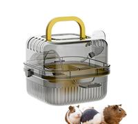Small Animal Carrier - Portable Breathable Travel Cage, Hamster Guinea Pig Bunny Transport Box with Ventilation | Lightweight Pet Carrier with Water Bottle Wheel for Vet Visits, Hiking, Camping