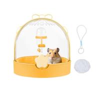 Small Animal Carrier - Portable Travel Cage for Comfortable Transport, Outdoor Use with Water Bottle Function, Pet Carrying Case for Hamster Gerbil Bunny Bird Hedgehog Chinchilla, 11x7x8 Inches