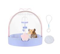 Small Animal Carrier - Portable Travel Cage for Comfortable Transport, Outdoor Use with Water Bottle Function, Pet Carrying Case for Hamster Gerbil Bunny Bird Hedgehog Chinchilla, 11x7x8 Inches