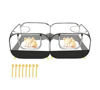 Small Animal Enclosure - Reversible Kitten Enclosure, Multi Function Sun Protection | Portable Animal Enclosures with Detachable Base For Travel | Breathable Pet Tent with Floor Nails Ground Stake