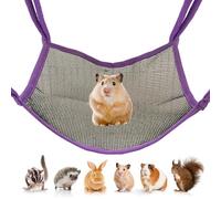 Small Animal Hammock, Pet Cage Swing, Breathable Mesh Fabric, Chew-Proof Design, Easy Clip Hooks, Cozy Rest Spot, Stimulates Activity, Fun Shelter, Perfect for Hamsters, Ferrets, 12.6x12.6x0.39 inches