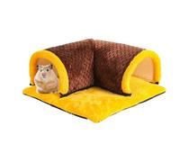 Small Animal Tube, Washable Hamster Bunny Tunnel Bed, Soft Fleece Hideaway Toy for Chinchilla, Ferret, Squirrel, Guinea Pig & Other Small Pets, (Fleece, 35x35x15cm)