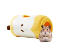 Small Animal Tunnel - Warm Soft Winter Velvet Pet Resting Nest | Mouse Tube Toy For Home Indoor Gerbils Chinchilla Golden | Silk Bear Mice Lemmings