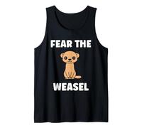Small Animals Weasels Funny Minimalist Fear The Weasel Camiseta sin Mangas