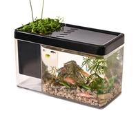 Small Aquarium Desktop - Mini peces transparente para Betta, Shrimp &, Shatterproof Tiny Aquarium Tank for Office Desktop & Home Decor, 360° View Clear Fish Bowl