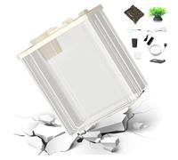 Small Aquarium with Air Pump, Modern Betta Fish Tank, Aquarium with Atmosphere Light, Fish Tank for Shrimp and Snail 22.5x15x28cm/8.86x5.91x11.02in for Betta, Snail, Shrimp