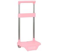 Carro Escolar Portamochilas Safta Pequeño Rosa Palo 22 x 67,5 x 17 cm.