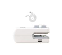 Small Bag Sealer, Portable Heat Resealer, Rechargeable Compact Sealing Tool, Small Size White Airtight Seal for Kitchen Storage Travel Food Preservation, 1.46x1.26x3.74 Inches