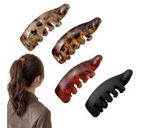 Small Banana Clips for Thin Hair, 4Pcs Mini Non-Slip Banana Hair Clips, Lightweight Retro Hairs Accessory for Daily Styling (4PCS)