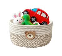 Small Basket, Woven Storage Bin, Space-Saving Cotton Organizer, Soft and Sturdy Design for Laundry, Clothes, Towels, Blankets, Dog Toys, Books, Snacks, Remote Control, Home Needed