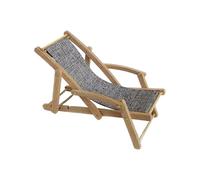 Small Beach Chair Toy, Tiny Wooden Lounge Seat, 5.91x2.4in Doll House Furniture, Decorative Desktop Model, Kid, Teen Room Decor, for Display, Collectibles, Ornament Use