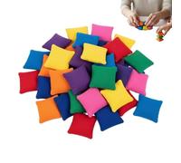 Small Bean Bags, Square Colorful Set, 20 Pieces 5x5.5cm Mini Tossing Bags, Play Throw Accessories for School, Children’s Parties, Family Gatherings, Competition, Boys, Girls
