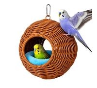 Small Bird Bed - Washable Breathable Hanging Mat, Chew Resistant Hammock, Strong Iron Wire Frame | Secure Resting Sleep Spot, Living Room Home Indoor Outdoor Aviary Garden Lovebird Finch Nest Cage