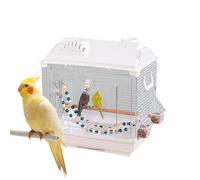 Small Bird Cage - Lightweight Breathable Escape Proof Animal Carrier | Cockatiel Travel Cage | Home Traveling Camping Vet Visit Short Trip Airplane Portable Pet Housing