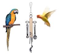 Small Bird Toys, Spoon Chewing Toy for Birds, Bird Chewing Toy with Metal Spoons, Hangable Bird Chewing Toy, Bird Toys for Parrots, Bird Toys for Parakeet, Bird Toys for Cockatiel, Bird Toys for Conur