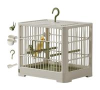 Small Bird Travel Cage, Portable Birds Container Bird Travel Carrier, 11,81 x 9,06 x 10,24 pulgadas, Features Standing Pole, Detachable Tray & Hook Handle for Parakeets, Parrot Lets