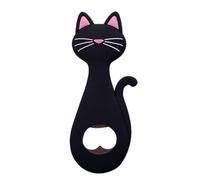 Small Bottle Opener - Cute Cat Shape Magnetic Back Beer Opener, Portable Soft Wrapped Kitchen Tool | Stainless Steel Fridge Magnet For Cabin Hotel Bar Household Accessory