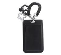 Small Card Holder - Protects Valuables With Fashionable Charm | Waterproof Retractable Lanyard + Star Shaped Compact Case | For Office School Outdoor Travel Vacation Shopping Commuting Dating Party Bi