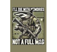 Small Checkered Notebook with the Quote "I'll Die with Memories not a Full Mag" on the over with soldier motif: A handy tool for collecting current notes, ideas, sketches, contacts
