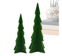Small Christmas Tree,Compact Green Holiday Party Decoration - 2-Pieces Christmas Tree Novelty Decorations ,for Desktop Home School Apartment Hotel Pantry Living Room Bedroom Study Fireplace Bookshelf