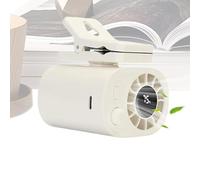 Small Clip Fan - 360° Rotation Car Air Conditioner Fan, 2.4x2.52x1.81 Inch 100 Wind Speeds with High-Velocity Airflow, Portable Cooling Clip, Desktop Quiet Ventilator, Travel Gear for Drivers