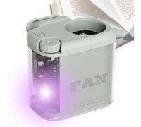 Small Clip On Fan - Rechargeable 100 Speed Mini Desk Fan with Light, Quiet Portable Clip Fans with Strong Grip for Personal Cooling | USB Adjustable Airflow Cooling Fans for Home Bedroom Office Travel