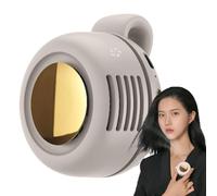 Small Clip on Fan, Usb Rechargeable Air Cooler, 2.91x2.56in Bladeless Silent Design, Powerful Cooling Breeze, Adjustable Speed Settings for Beach Travel Dorm Use