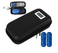 Small Cooler Travel Case, Medication Bag with Ice Packs, Adjustable Cold Organizer, Built-In Temperature Display, for School, Business Trip, Outdoor Travel, Daily Use