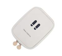 Small Cosmetic Bag, Travel Makeup Organizer, Lightweight Storage Pouch, 5.51x4.33x0.98 Inches, Compact Design, Ideal for Traveling, Business Trips, Hiking, Home, Outdoor Use, Cream Colored,