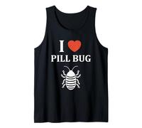 Small Cute Insect Woodlice Minimalist Simple i Love Pill Bug Camiseta sin Mangas