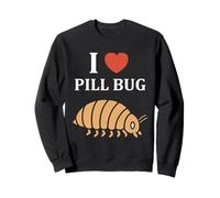 Small Cute Insect Woodlice Minimalist Simple i Love Pill Bug Sudadera