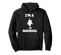 Small Cute Simple Minimalist Sea Unicorn I'm a Narwhal Sudadera con Capucha