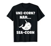 Small Cute Simple Minimalist Sea Unicorn Narwhal Camiseta