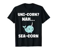 Small Cute Simple Minimalist Sea Unicorn Narwhal Camiseta