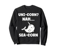 Small Cute Simple Minimalist Sea Unicorn Narwhal Sudadera