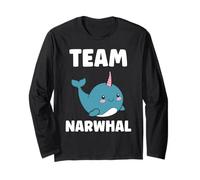 Small Cute Simple Minimalist Sea Unicorn Team Narwhal Manga Larga