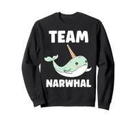 Small Cute Simple Minimalist Sea Unicorn Team Narwhal Sudadera