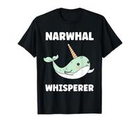 Small Cute Simple Minimalist Sea Unicorn Whisperer Narwhal Camiseta
