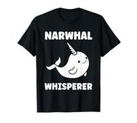Small Cute Simple Minimalist Sea Unicorn Whisperer Narwhal Camiseta