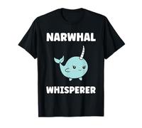 Small Cute Simple Minimalist Sea Unicorn Whisperer Narwhal Camiseta