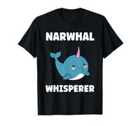 Small Cute Simple Minimalist Sea Unicorn Whisperer Narwhal Camiseta