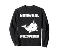 Small Cute Simple Minimalist Sea Unicorn Whisperer Narwhal Sudadera